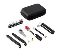 Ujjdwiurgh Kit D'Outils de Réparation de Vélos Kit Multi-Outils à Vélo avec Mini Pompe, Outil Réversible à Cliquet pour Le Camping et Les Voyages