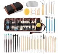 Ujjdwiurgh Kit D'Outils en Argile Polymère pour la Sculpture - Ensemble de 43 Pièces pour le Bricolage, Modélisation et Outils de Sculpture.