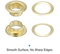 Ujjdwiurgh Kit D'Outils pour Œillets 100 Pièces pour Chaussures, Vêtements, Cuir, Tissu, Ceinture, Bricolage, Or, Argent, Bronze