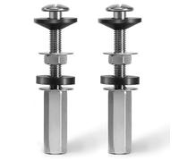 Ujjdwiurgh Kit Universal 2PCS Metal Bolts de Siège de Toilette en Métal, Vis Du Réservoir de Toilette avec Écrous en Downlock