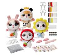 Ujjdwiurgh Kits de Feutrage à L'Aiguille pour Poupées de, Pièces de Rechange, Accessoires pour Débutants, Kit de Feutrage à L'Aiguille, Aiguilles en Feutre, Tampon en Mousse, Tissu en Feutre,