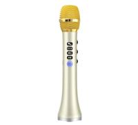 Ujjdwiurgh L-698DSP 20W Microphone Bluetooth avec Haut-Parleur sans pour Une Qualité Sonore Améliorée, Couleur Or