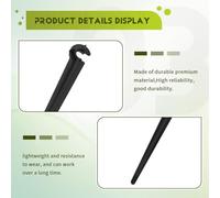 Ujjdwiurgh la Goutte D'Irrigation les Enjeux de Soutien 1/4 Pouce le Tuyau Flexible pour LéGumes les Jardins Parterres de Fleurs les Herbs Gardens Noir 200 Paquet