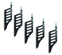 Ujjdwiurgh Lames de Scie Sauteuse Courbées T142HB en Acier Noir, Paquet de 5 pour la Découpe Du Bois, Design de Forme Spéciale.