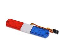Ujjdwiurgh Lampe D'Alarme Flash LED pour Voiture de Police, Lumière Vive pour 1/10 RC D12, Pièces de Mise à Niveau de Voiture Axiale Traxs, 115 Mm, Rouge et Bleu