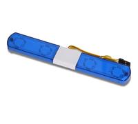 Ujjdwiurgh Lampe D'Alarme Flash LED pour Voiture de Police, Lumière Vive pour 1/10 RC D12, Pièces de Mise à Niveau de Voiture Axiale Traxs, 145 Mm, Bleu