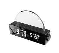 Ujjdwiurgh Lampe de lever du soleil, réveil simulateur d'aube, lampe de chevet à changement de couleur pour chambre à coucher, noir, facile à installer et à utiliser