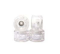 Ujjdwiurgh Land Lot de 4 roues de planche de surf 6 lumières en polyuréthane pailleté pour skateboard, longboard, roues de planche de surf hautement élastiques, C