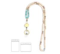 Ujjdwiurgh Lanière pour Badges D'Identification Lanière D'Enseignant Longes pour Clés Cordons Rétractables pour Porte-Badges D'Identification Amazonite