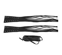 Ujjdwiurgh Le Levier de Frein en Cuir PU Noir de Moto Couvre Les Glands de Frange d'embrayage de Motard pour Cruiser Chopper Classic