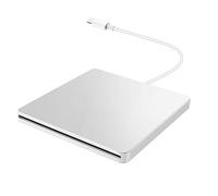 Ujjdwiurgh Lecteur de CD/DVD Externe USB Type C Lecteurs de Films CD Portables sans Lecteur pour Ordinateur Portable PC, Argent