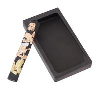 Ujjdwiurgh L'Encreur Rectangulaire à Motif Dragon et Phénix Définit des Pierres à Encre Traditionnelles Chinoises avec un Bâton D'Encre 1 Lot