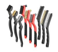 Ujjdwiurgh L'Ensemble de Brosses Métalliques de 9 Pièces Est Utilisé pour Nettoyer les Scories de Soudage, la Rouille et la Poussière de Manière
