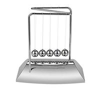 Ujjdwiurgh Les boules apportent 5 balles, support en forme de Z, boules pendule en métal galvanisé avec base, gadget de physique