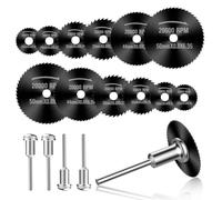 Ujjdwiurgh Les Lames de Scie à Percer pour Outil Rotatif 12pcs Manganèse Saw Saw Disc Roue de Roue de Roue pour la Coupe en Aluminium en Plastique en Bois
