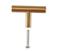 Ujjdwiurgh les PoignéEs D'Armoire Monotrou de 50 Mm de Long et PoignéEs Armoires de Porte Tiroirs PoignéEs de Meubles de Chambre à Coucher BrosséEs, Paquet de 20, Or