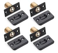 Ujjdwiurgh Loquet à Bille pour Porte de Placard, 4 Pièces, Double Roulement à Billes Réglable, Noir