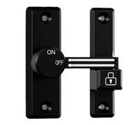 Ujjdwiurgh Loquet de Porte à Boulon, Boucle Sans Poinçon, Coulissant Gauche/Droite à 180 Degrés, Adapté pour Porte de Sécurité Domestique, Garage de Grange, Jardin