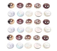 Ujjdwiurgh Lot 100 Perles Boutons en Nacre Coquillage Ronde 8mm