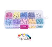 Ujjdwiurgh Lot de 1 000 punaises colorées avec tête en plastique avec pointe en acier et liège