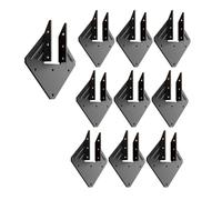 Ujjdwiurgh Lot de 10 attaches résistantes noires de calibre 13 pour chevrons