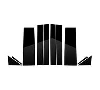 Ujjdwiurgh Lot de 10 autocollants pour fenêtre de voiture, pilier et porte, pour caravane 2011 2012 2013 Noir