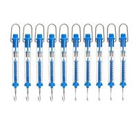 Ujjdwiurgh Lot de 10 balances à ressort transparentes 10 N - Tube à ressort - Facile à installer et à utiliser