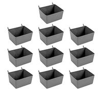 Ujjdwiurgh Lot de 10 boîtes de rangement pour panneau perforé, panier perforé, accessoires pour organiser les outils