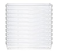 Ujjdwiurgh Lot de 10 boîtes de rangement pour tiroir de bureau 30,5 x 7,6 x 5,1 cm