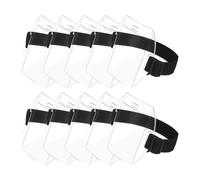 Ujjdwiurgh Lot de 10 brassards porte-badges avec boucle de réglage Taille universelle pour carte d'identité