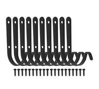 Ujjdwiurgh Lot de 10 crochets muraux en fer pour suspendre des pots de fleurs, manteaux, lanternes, plantes, crochets en métal