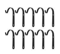 Ujjdwiurgh Lot de 10 crochets muraux incurvés en fer pour suspendre des mangeoires à oiseaux, des lanternes