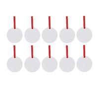 Ujjdwiurgh Lot de 10 décorations de Noël vierges en aluminium blanc pour le jour de Noël A