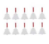 Ujjdwiurgh Lot de 10 décorations de Noël vierges par sublimation en aluminium blanc pour le jour de Noël B