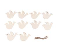 Ujjdwiurgh Lot de 10 décorations en bois pour arbre de mariage ou décoration