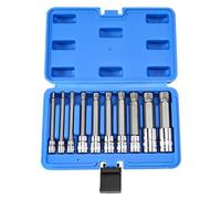 Ujjdwiurgh Lot de 10 douilles à embout cannelé de 10,2 cm - Manchon universel de type M - Ensemble de douilles à douille triple carrée