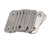 Ujjdwiurgh Lot de 10 équerres de réparation droites de 50 mm x 16 mm