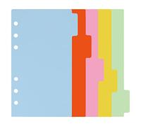 Ujjdwiurgh Lot de 10 intercalaires A6 en feuille de papier perforé, intercalaires à onglets pour bloc-notes, planificateur
