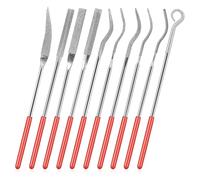 Ujjdwiurgh Lot de 10 mini limes aiguilles, 14 cm, outils de sculpture sur bois pour aiguiser des bijoux en céramique