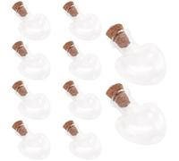 Ujjdwiurgh Lot de 10 pendentifs en forme de cœur pour bouteille en liège