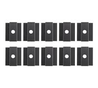 Ujjdwiurgh Lot de 10 pinces centrales pour panneaux solaires PV - Noir - Module de serrage pour toutes les hauteurs de cadre - Support pour panneaux solaires de toit