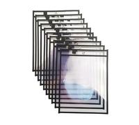 Ujjdwiurgh Lot de 10 pochettes effaçables à sec surdimensionnées, réutilisables, poches transparentes effaçables à sec, 25,4 x 33 cm