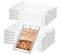 Ujjdwiurgh Lot de 10 porte-cartes magnétiques en acrylique 130 pt 11,9 x 7,2 cm pour cartes de sport et de baseball