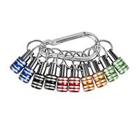 Ujjdwiurgh Lot de 10 porte-embouts de tournevis à tige hexagonale de 6,35 mm - Porte-clé - Adaptateur de vis - Porte-forets (5 couleurs)