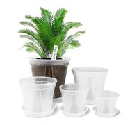 Ujjdwiurgh Lot de 10 pots de fleurs en plastique transparent avec trous de drainage pour plantes grimpantes, plantes grasses, fleurs, herbes aromatiques, légumes