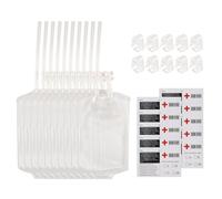 Ujjdwiurgh Lot de 10 sacs à boisson transparents de 400 ml avec 10 autocollants réutilisables pour décoration d'Halloween