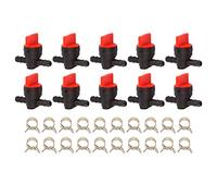 Ujjdwiurgh Lot de 10 soupapes d'arrêt de carburant 494768 698183 avec pince pour tracteur de pelouse de 6,35 mm