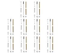 Ujjdwiurgh Lot de 10 stylos fins de 7 mm avec recharges, couleurs assorties, fournitures de tour à bois Argenté