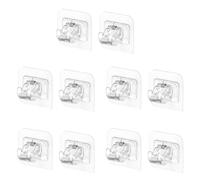 Ujjdwiurgh Lot de 10 supports de tringle à rideaux adhésifs réglables sans perçage