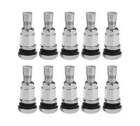 Ujjdwiurgh Lot de 10 valves à fond plat en acier inoxydable TR525 pour pneus sous vide